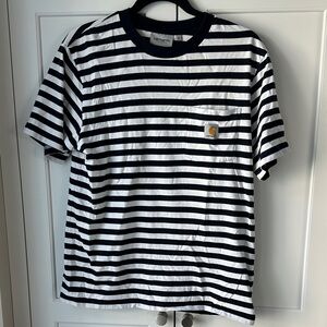 Carhartt Black and White Striped Tee